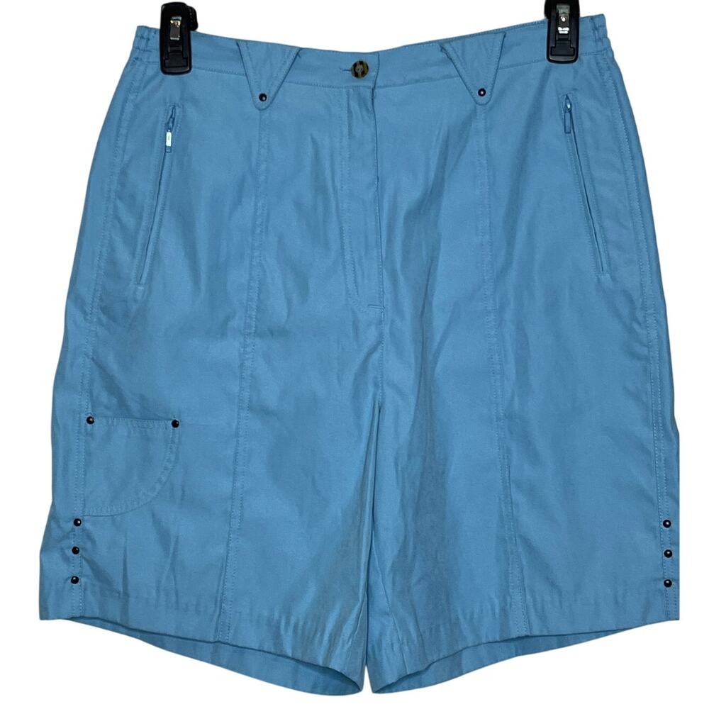 Jamie‎ Sadock Plus Size 14 Blue Golf Shorts Zip Pockets